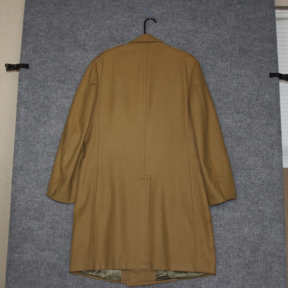 Hart Schaffner Marx Overcoat Mens 46R Tan Wool‎ Double Breasted - Picture 8 of 11